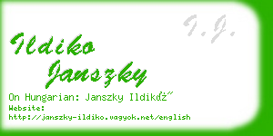 ildiko janszky business card